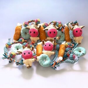 CLEARANCE SALE Lot 35 PCS Puppy & Medium Dog Toy Plush Squeaky Rope Chew Toys